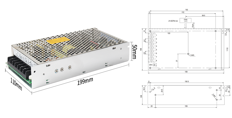 PHLTD Dual Group D-Serie Schaltnetzteil D-120Modell-