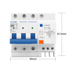 PHLTD Miniatur-Leistungsschalter für Schienensysteme, 110 V-120 V erhältlich, 3P32A, Größe 90 x 87,5 mm-