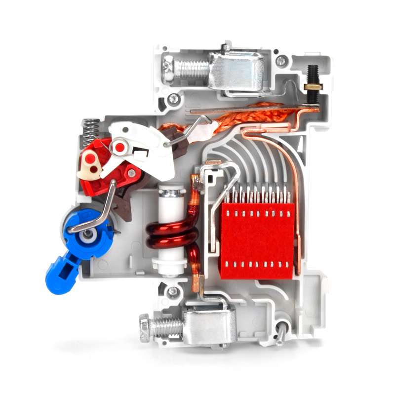 PHLTD track type miniature circuit breaker, circuit leakage, overload, short circuit tripping, available for 110V-120V, internal structure diagram