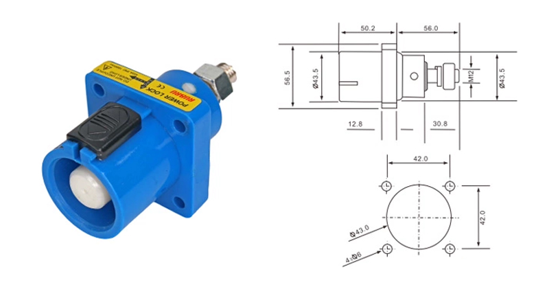 PHLTD Europäischer Standard 150–400A 380V Einadriger Rhino-Stecker Größentabelle für Hochstrom-Schnellverbinder bei Bühnenbeleuchtung
