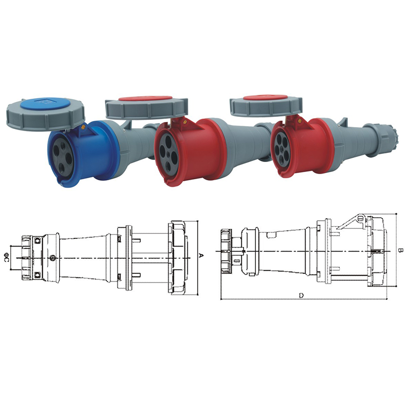 PHLTD Hochstrom IP67 wasserdichter Industriestecker und Buchsenstecker 3-polig 4-polig 5-polig 63A125A Luftfahrt-Stecker und Buchse Größentabelle-