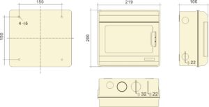 PHLTD IP66 PC-9 wetterfester, flammhemmender Verteilerkasten Schaltplan
