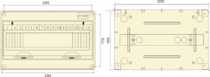 PHLTD HT-15 wasserdichter Kunststoff-Verteilerkasten zur Oberflächenmontage, Größe 302x110x197 mm