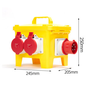 2PHLTD Tragbare Industriebox 5P32A verdeckte steckbare 220-V-Nationalnorm 5-Loch-10A-Industriesteckdose, 5P32A mit Luftschalter und Auslaufschutz-