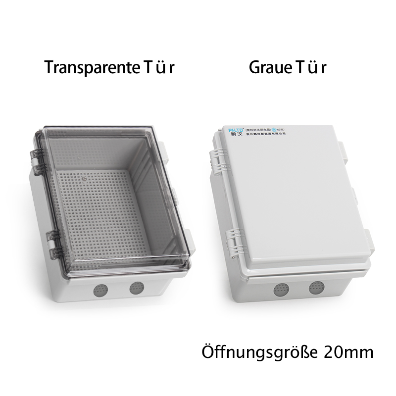 PHLTD wasserdichter Verteilerkasten für den Außenbereich mit Auslassloch, Fundamentkasten in Grau oder Transparent