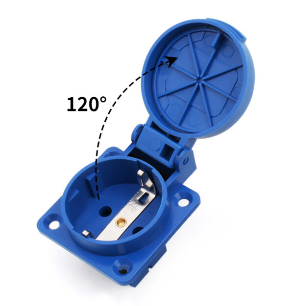 PHLTD IP54 Wasserdichter Steckdosen-Regenschutz nach europäischem Standard für den Außenbereich, 120° verstellbar-