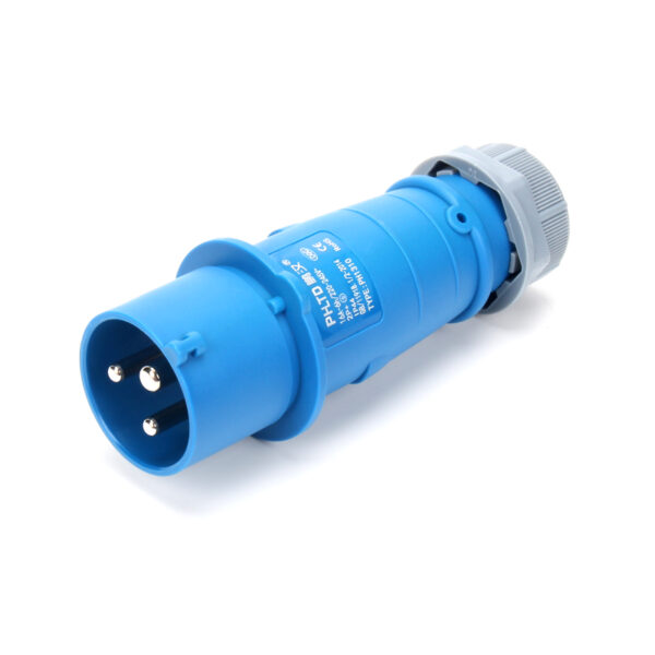 PHLTDIP44 flammhemmender industrieller Luftfahrtstecker und -buchse, 3-poliger 16-A-Stecker-