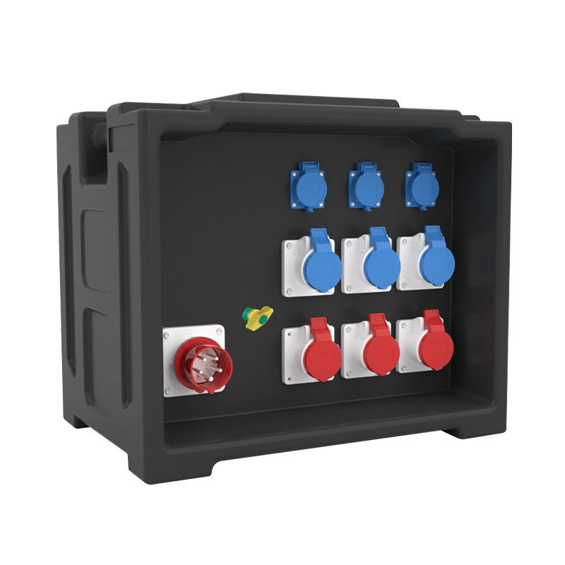 PHLTD tragbare Stromverteilungsbox mit Industrie-Steckdosen und fünfpoligem Stecker